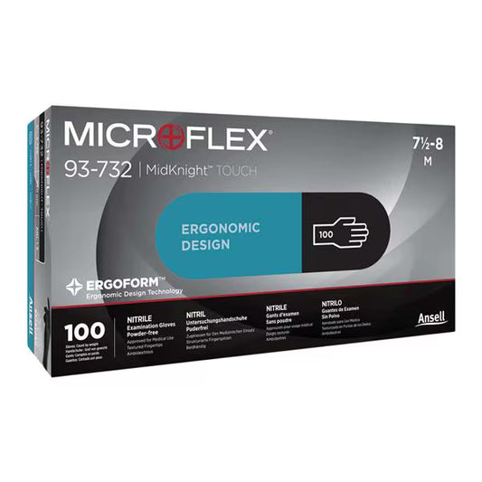 MICROFLEX MidKnight Touch Black Nitrile Gloves