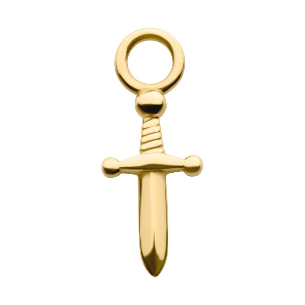 14Kt Yellow Gold Dagger Charm