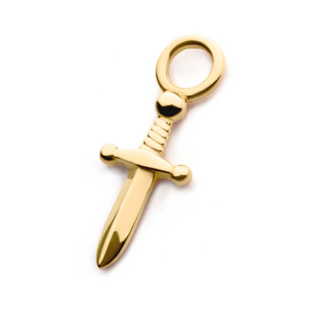 14Kt Yellow Gold Dagger Charm