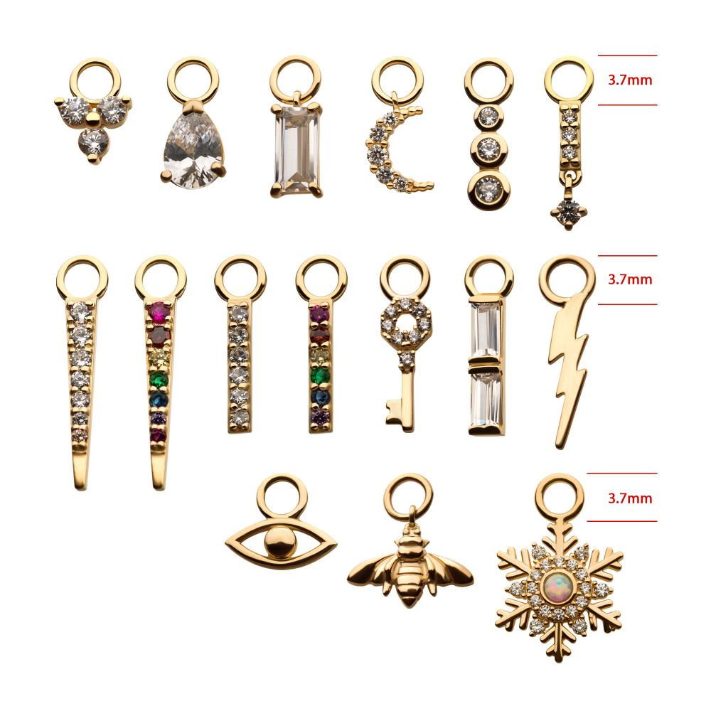 14Kt Yellow Gold Open Eye Charm