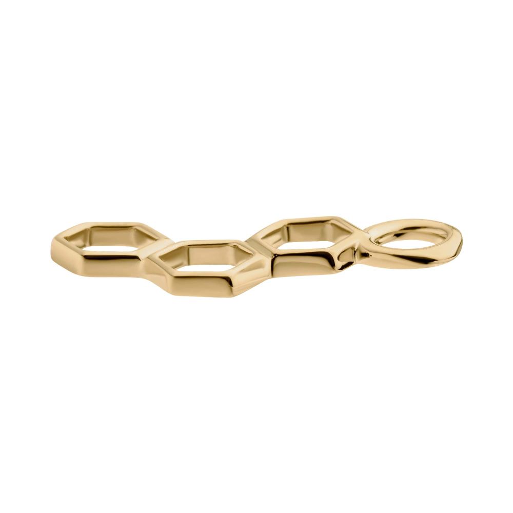 14Kt Yellow Gold Honeycomb Charm