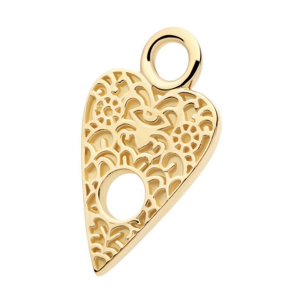14Kt Yellow Gold Planchette with Hole Charm