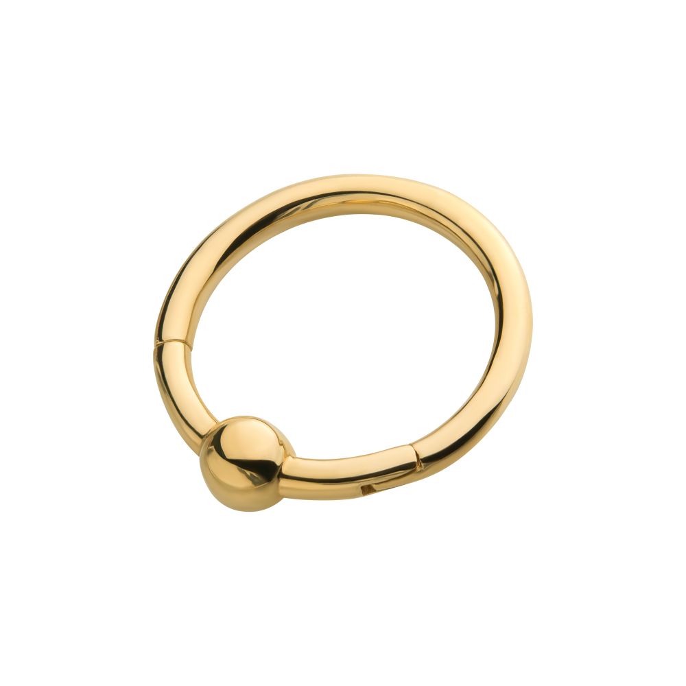 14Kt Yellow Gold with 3mm Ball Hinged Segment Clicker