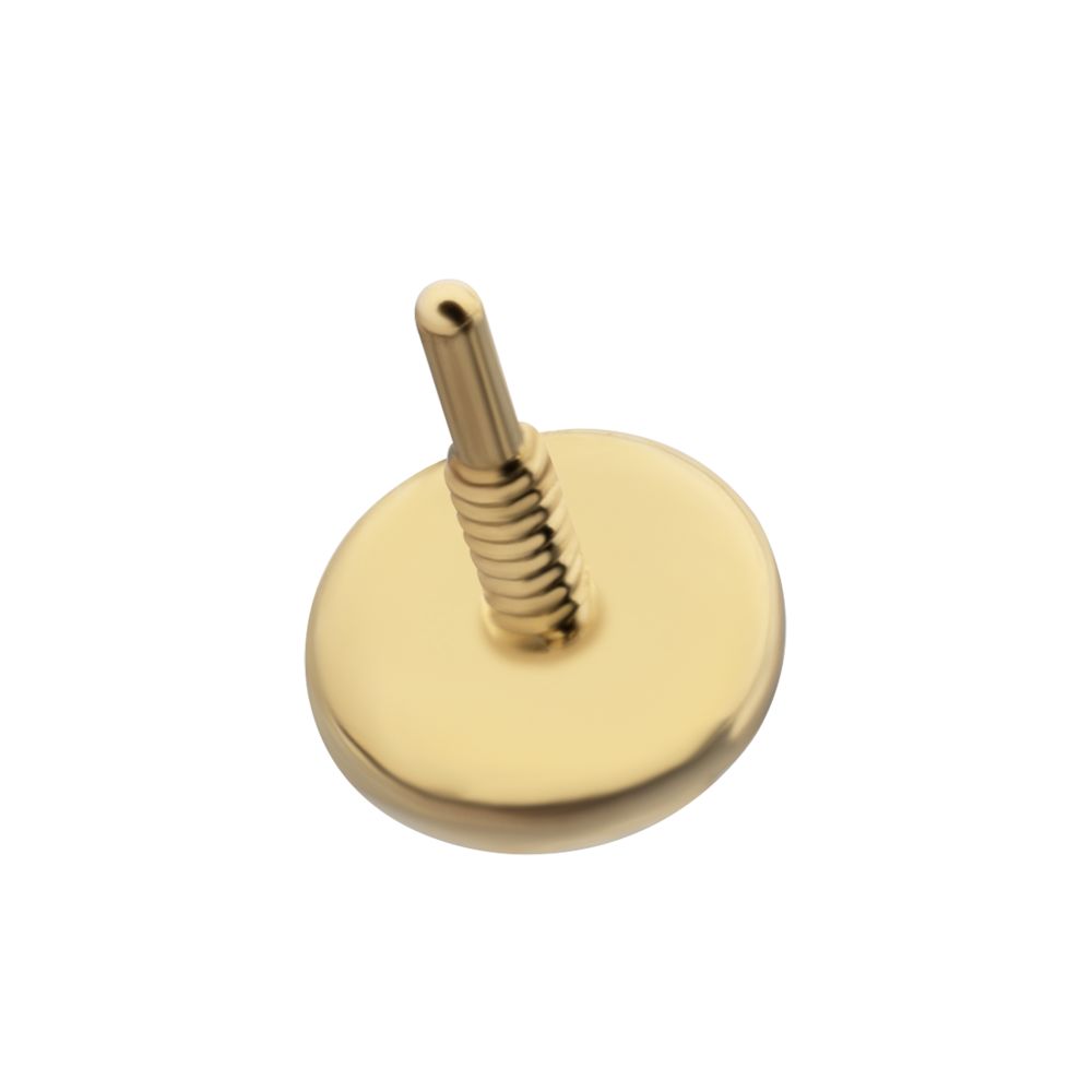 14Kt Yellow Gold M0.8 Internally Threaded Disc Top