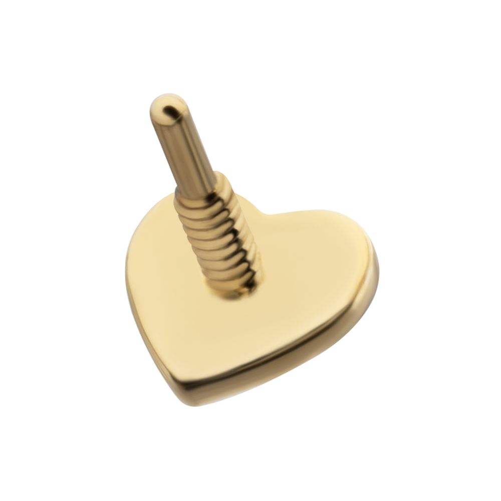 14Kt Yellow Gold M0.8 Internally Threaded Heart Top