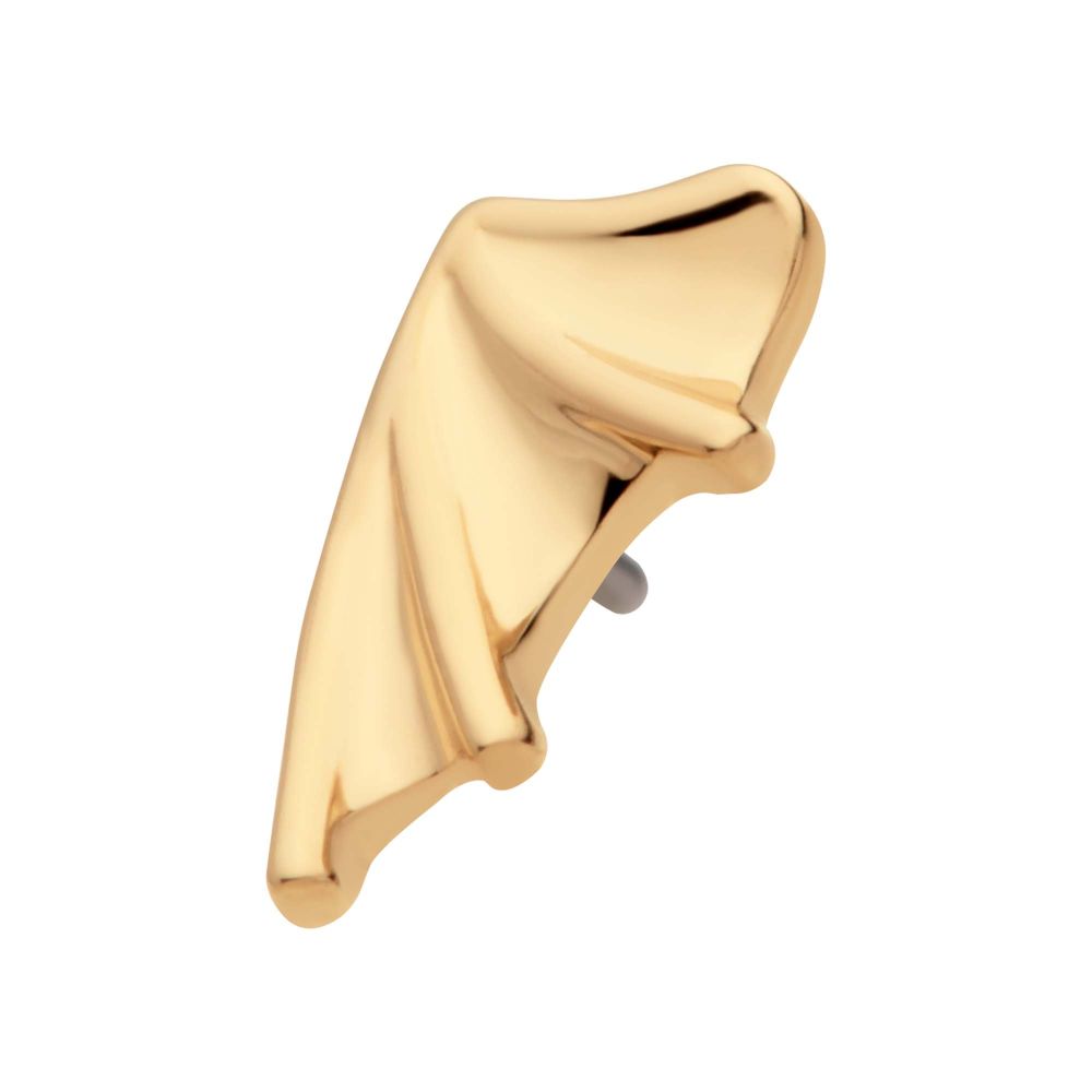 14kt Gold Threadless Bat Wing Top (Left Ear)