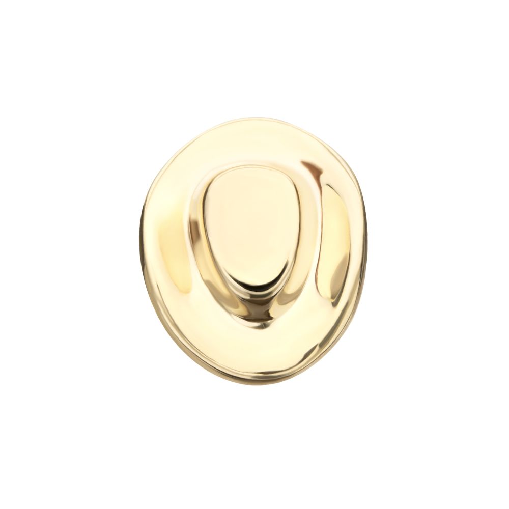 14Kt Yellow Gold Threadless 2D Molded Cowboy Hat Top