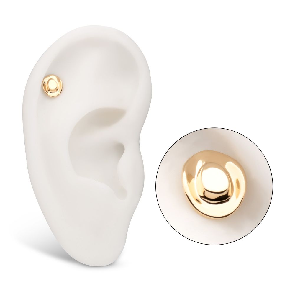 14Kt Yellow Gold Threadless 2D Molded Cowboy Hat Top