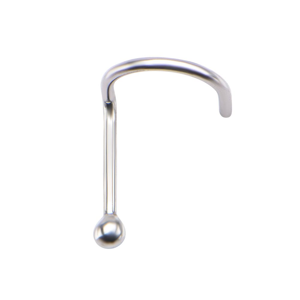 14kt-White Gold Nose Screw with a 2mm Ball Top