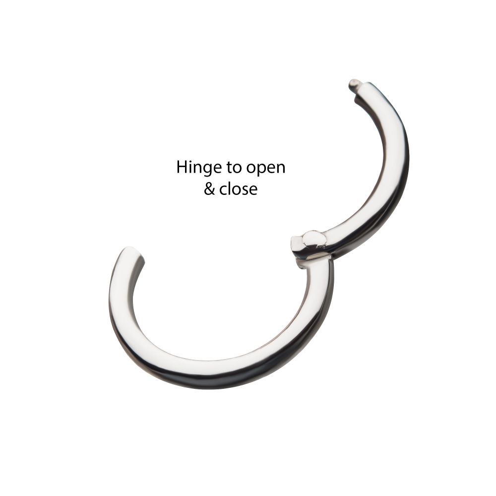 14Kt White Gold Basic Hinged Segment Clicker