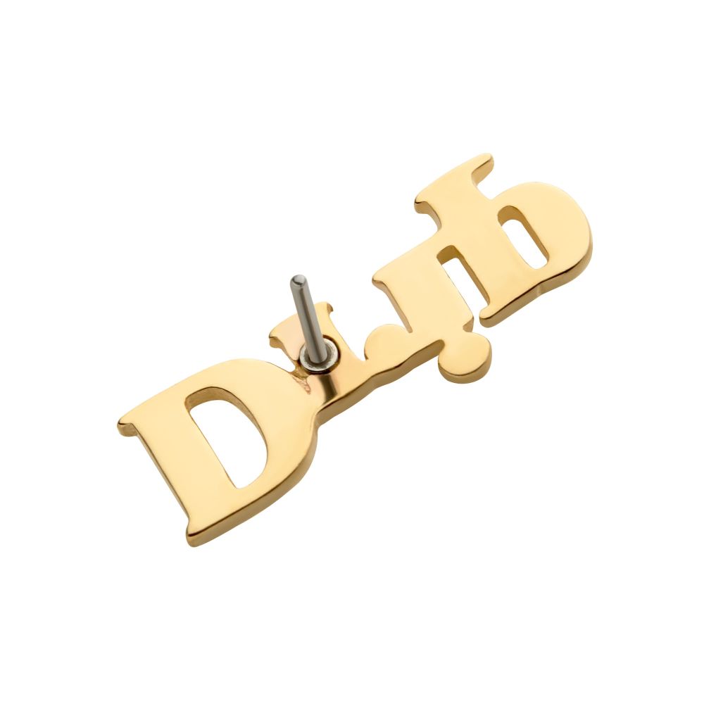 14Kt Yellow Gold Threadless "Drip" Top