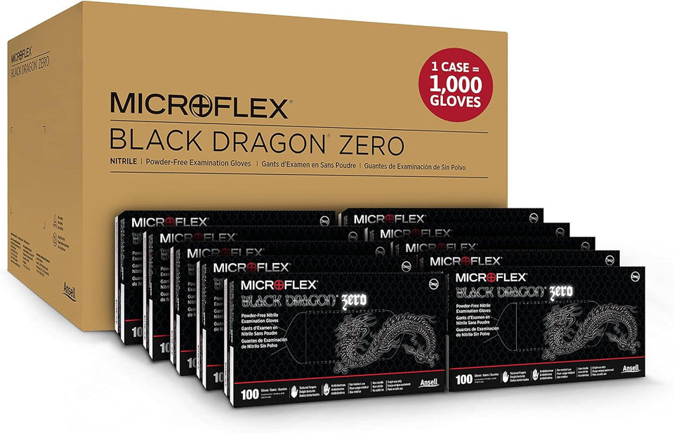 Black Dragon ZERO Nitrile Powder-Free Gloves