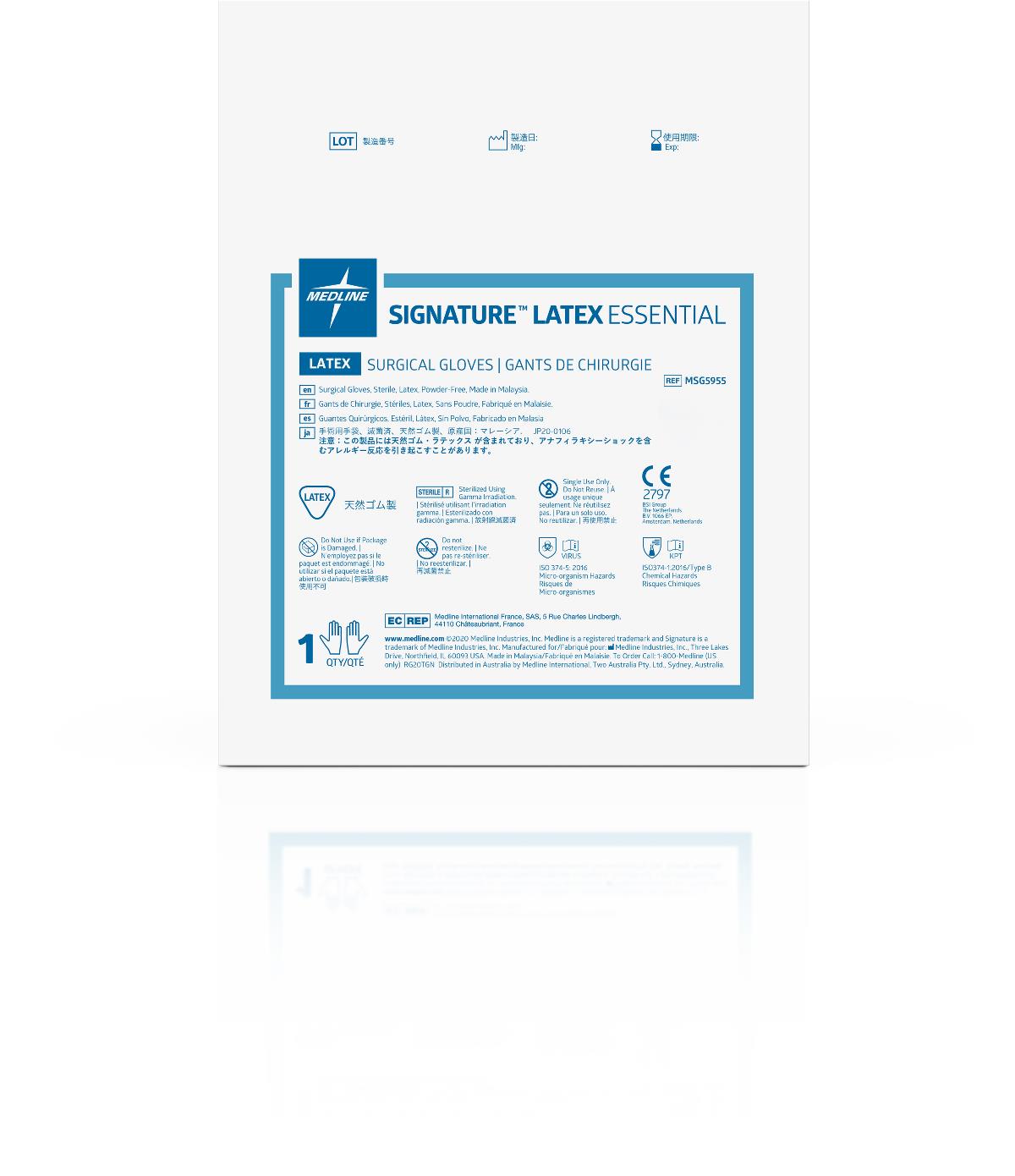 Medline Signature Latex Essential Surgical Gloves
