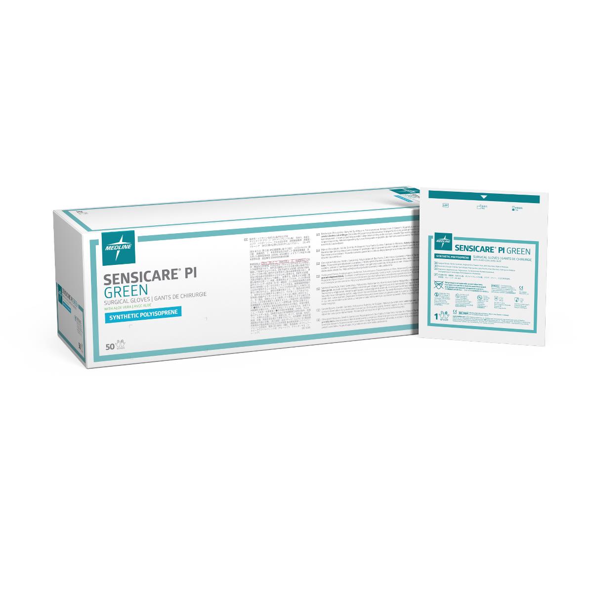 Sterile Polyisoprene (Non-Latex) SensiCare PI Green Surgical Gloves
