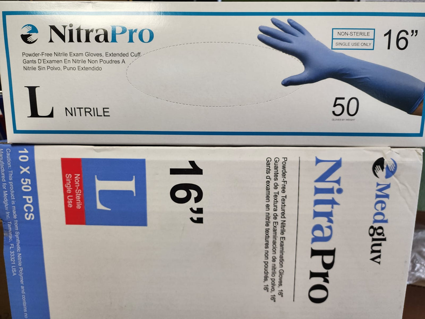 NitraPro 16'' Nitrile Polymer Latex Free Long Sleeved Gloves SOLD BY CASE