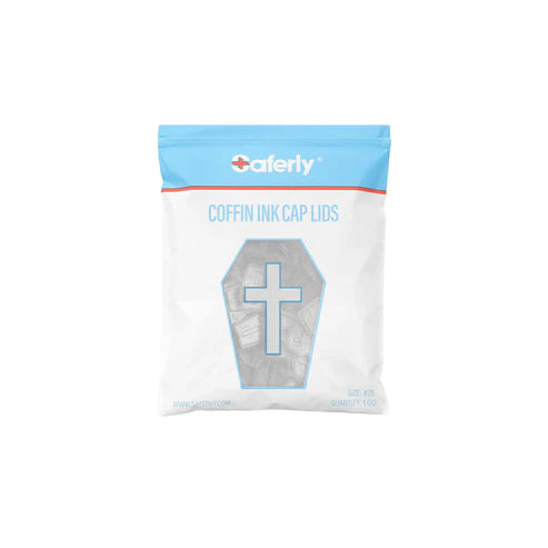 Saferly Coffin Ink Cap Lids — #25 — Bag of 200