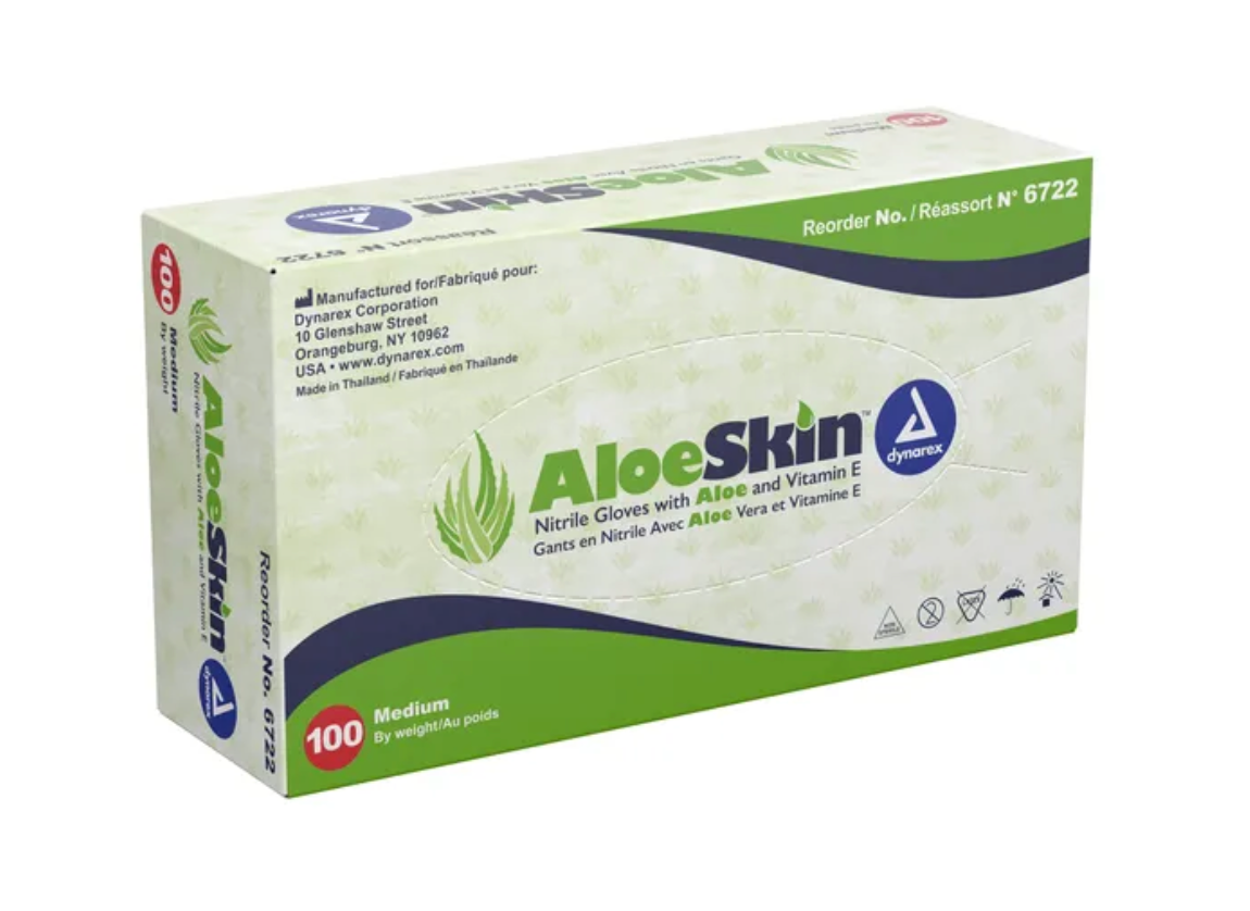 Dynarex Aloe Skin Nitrile Gloves