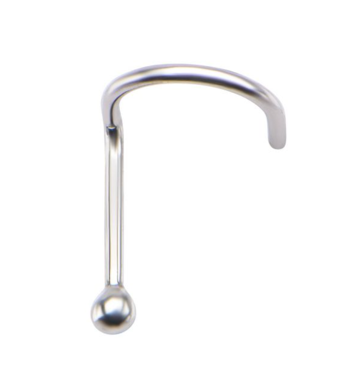 14kt White Gold Nose Screw with a 2mm Ball Top