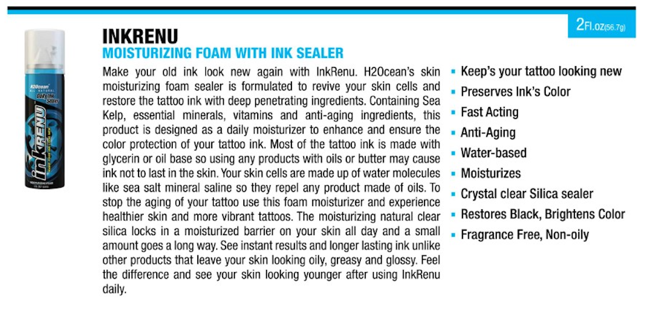 MOISTURIZING FOAM WITH INK SEALER