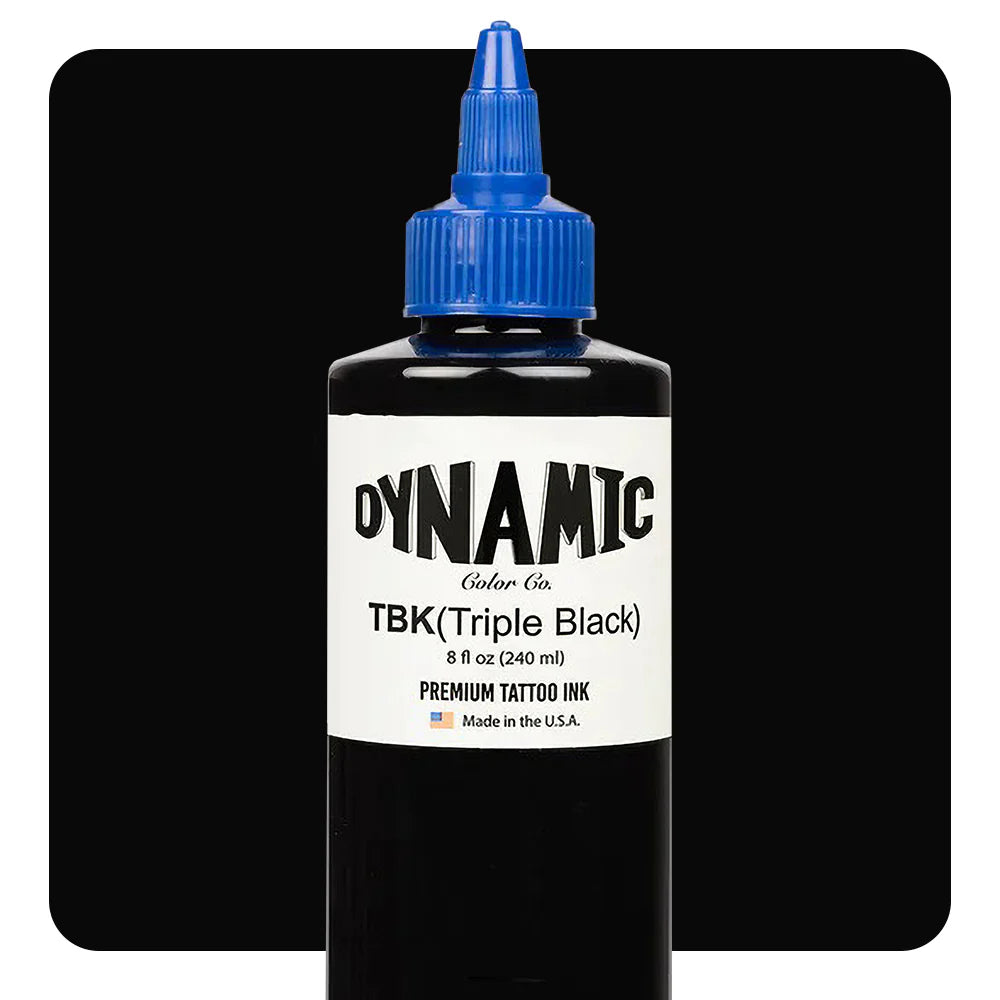 Dynamic Triple Black Tattoo Ink — 8oz Bottle
