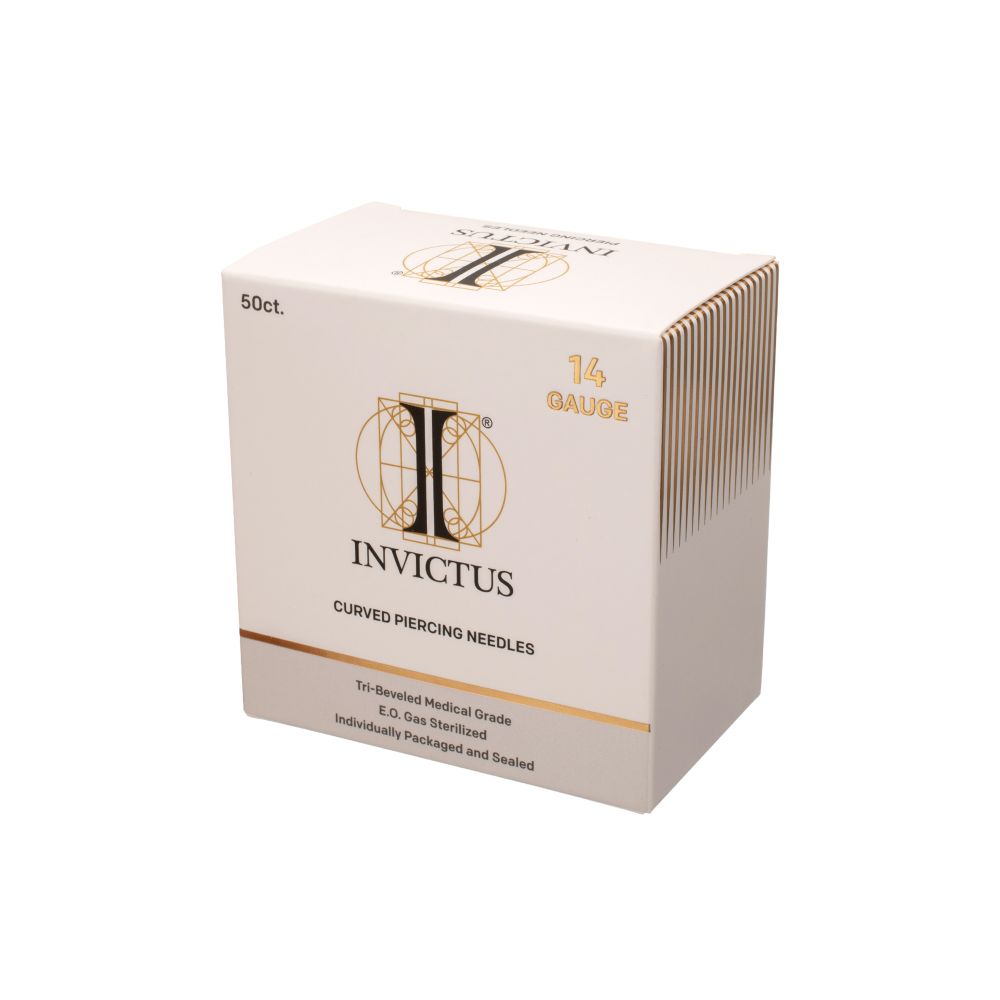 Tri-Beveled Ultra-Sharp Tips Uncoated Piercing Curved Needles (50 needles per box)