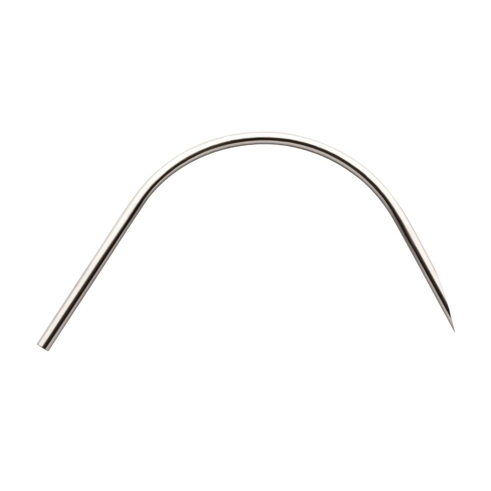 Tri-Beveled Ultra-Sharp Tips Biomedical-Grade Silicone Coated Piercing Curved Needles (50 needles per box)
