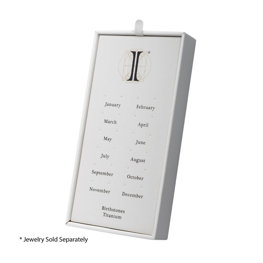 24 Hole White Leatherette Pad for Titanium Birthstone Tops