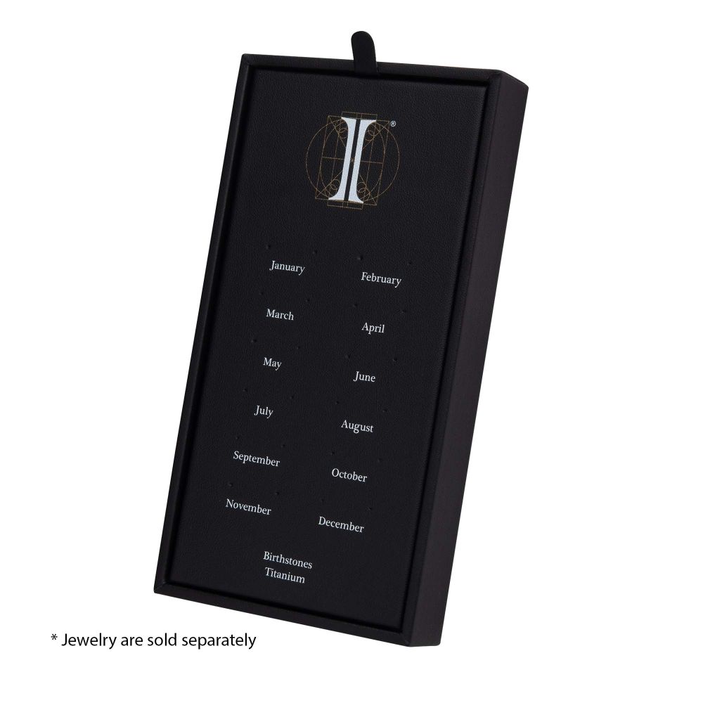 24 Hole Black Leatherette Pad for Titanium Birthstone Tops