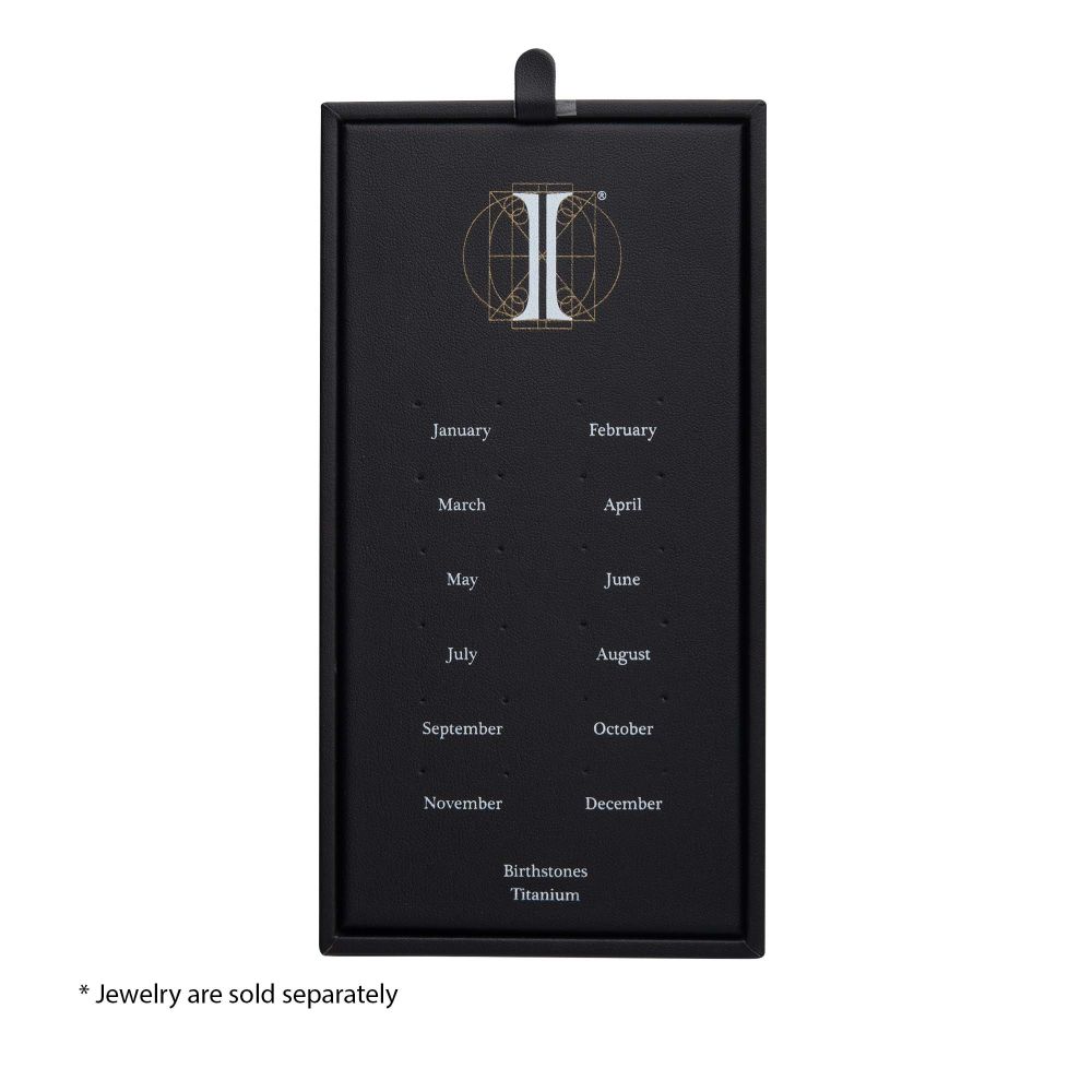 24 Hole Black Leatherette Pad for Titanium Birthstone Tops