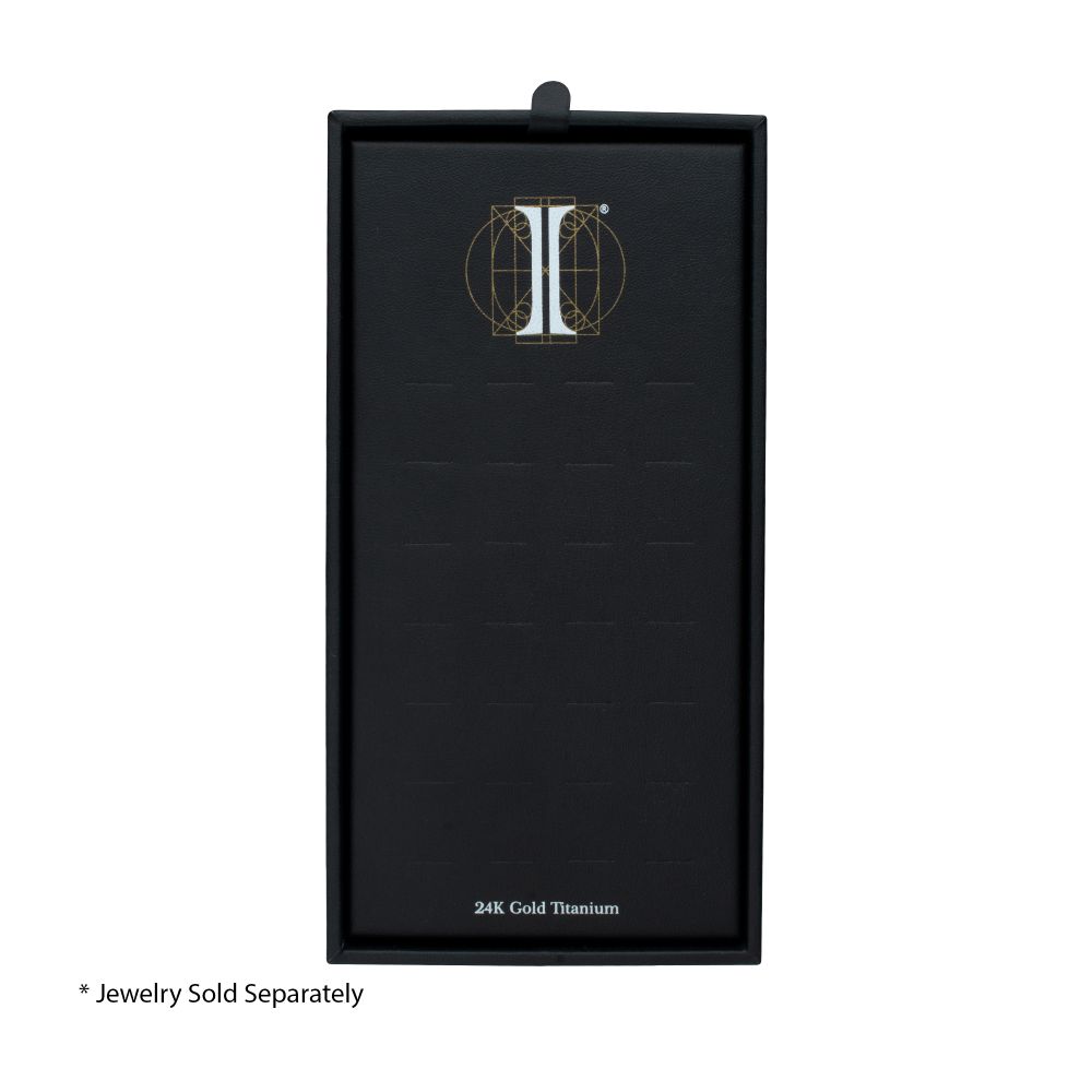 28 Hole Black Leatherette Pad for 24Kt Gold PVD Titanium Hinged Segment Clickers