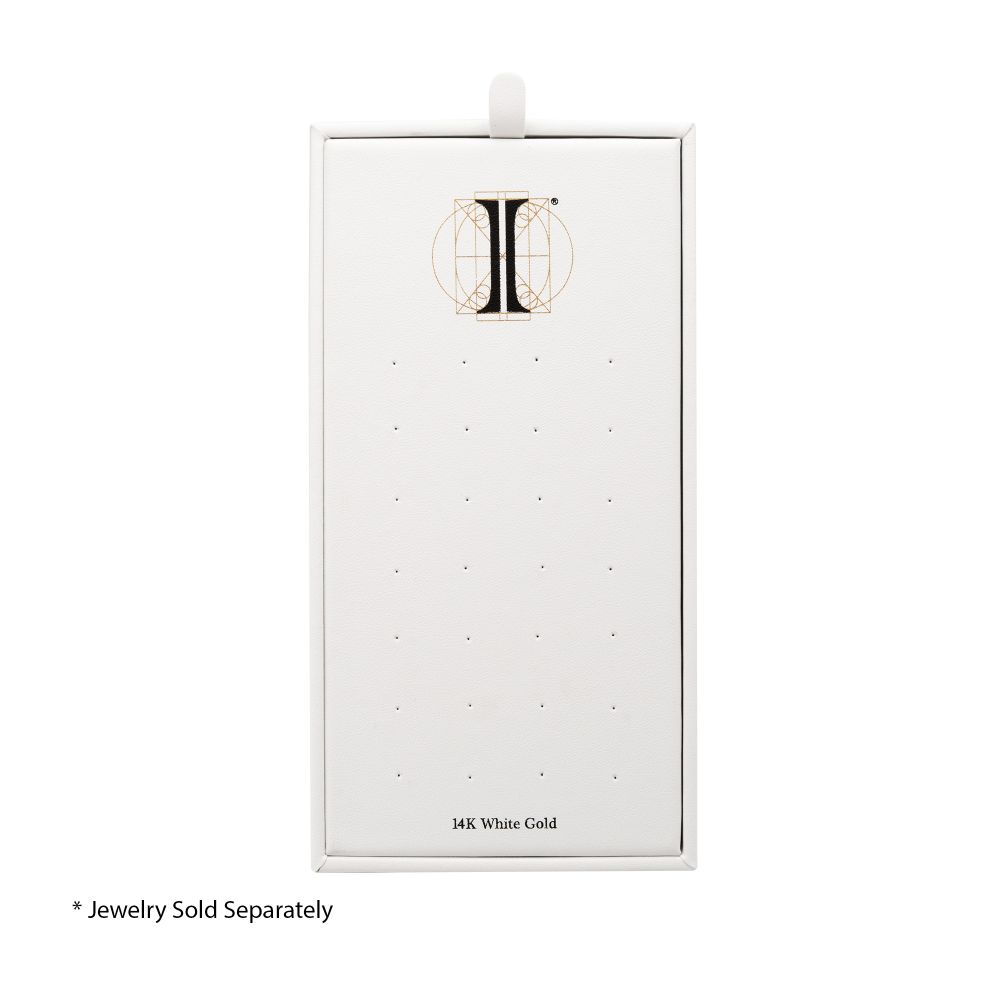 28 Hole White Leatherette Pad for 14Kt White Gold Tops