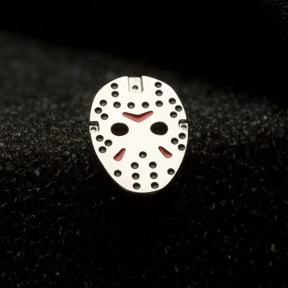 Titanium Threadless Enamel Friday The 13th Jason Mask Top