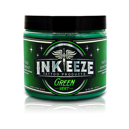 INK-EEZE Green Tattooing Ointment - 16oz Jar