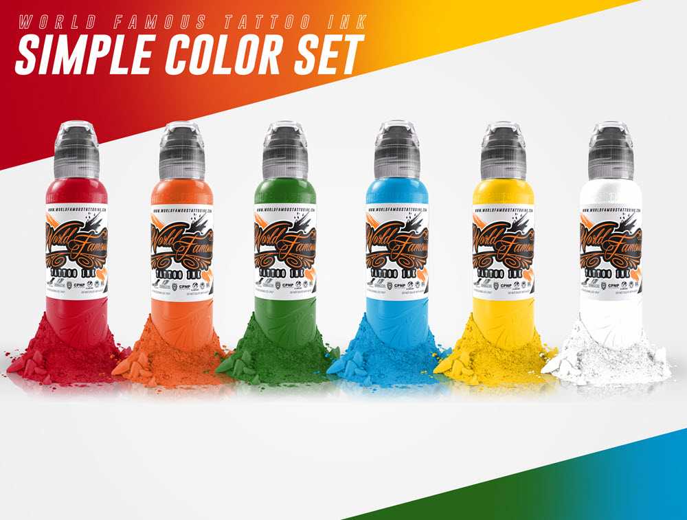 6 Color simple set world famous 1oz