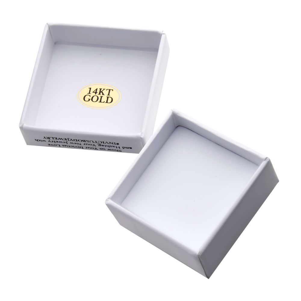 White Box with Insert for 14Kt Gold