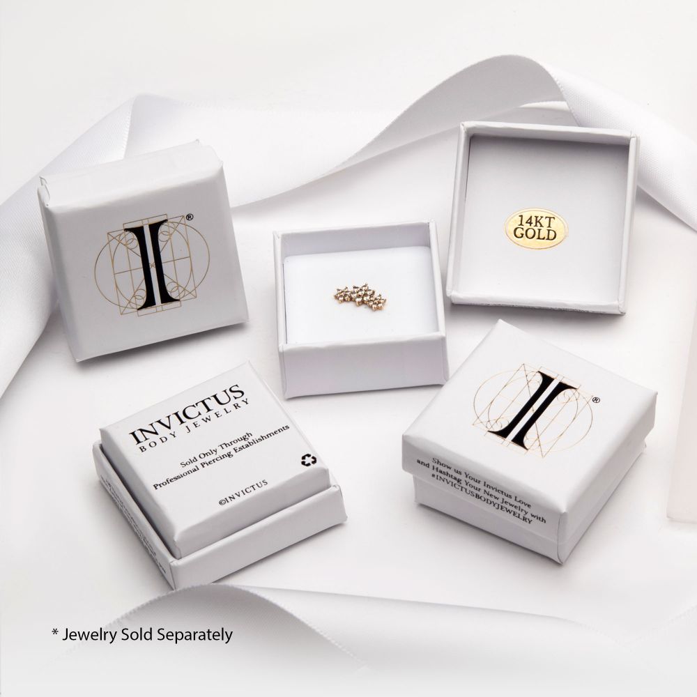 White Box with Insert for 14Kt Gold