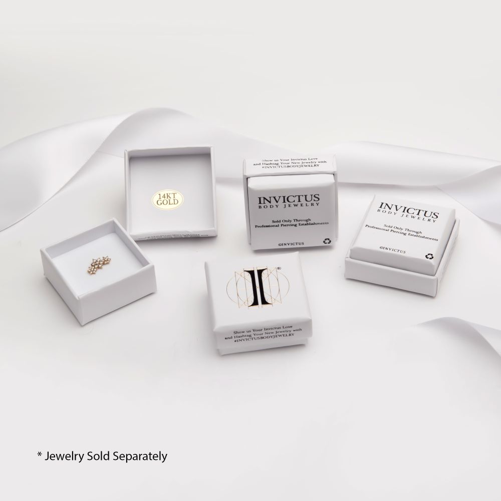 White Box with Insert for 14Kt Gold