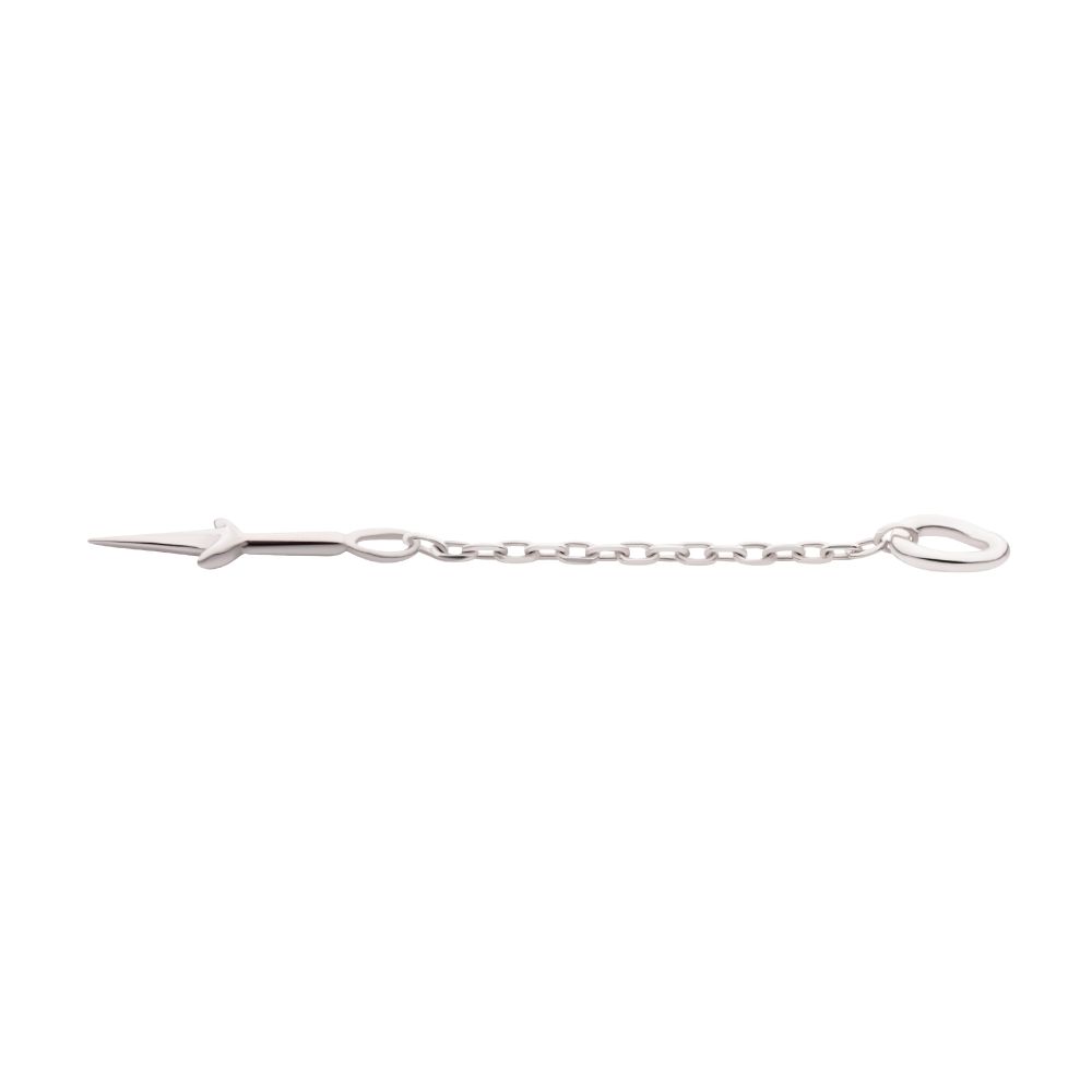 14Kt White Gold Naruto Shippuden Kunai Knife Dangle Charm