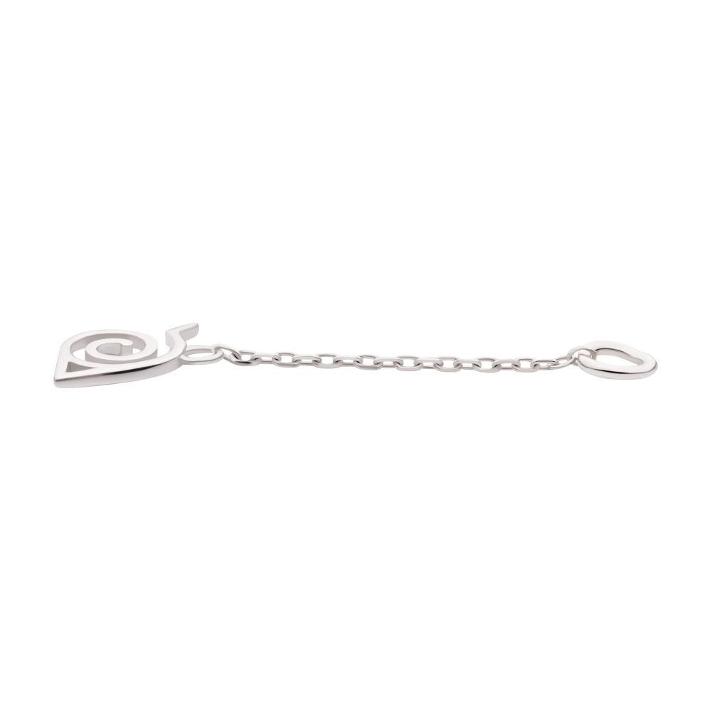 14Kt White Gold Naruto Shippuden Hidden Leaf Village Logo Dangle Charm