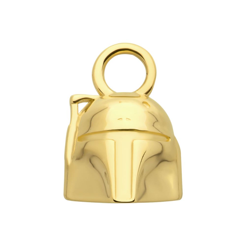 14Kt Yellow Gold Star Wars Boba Fett Charm