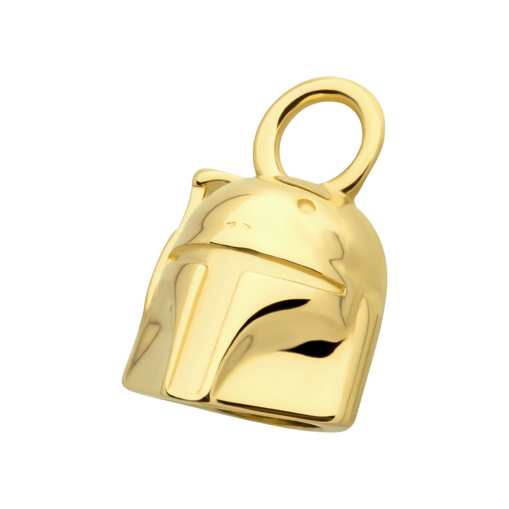 14Kt Yellow Gold Star Wars Boba Fett Charm