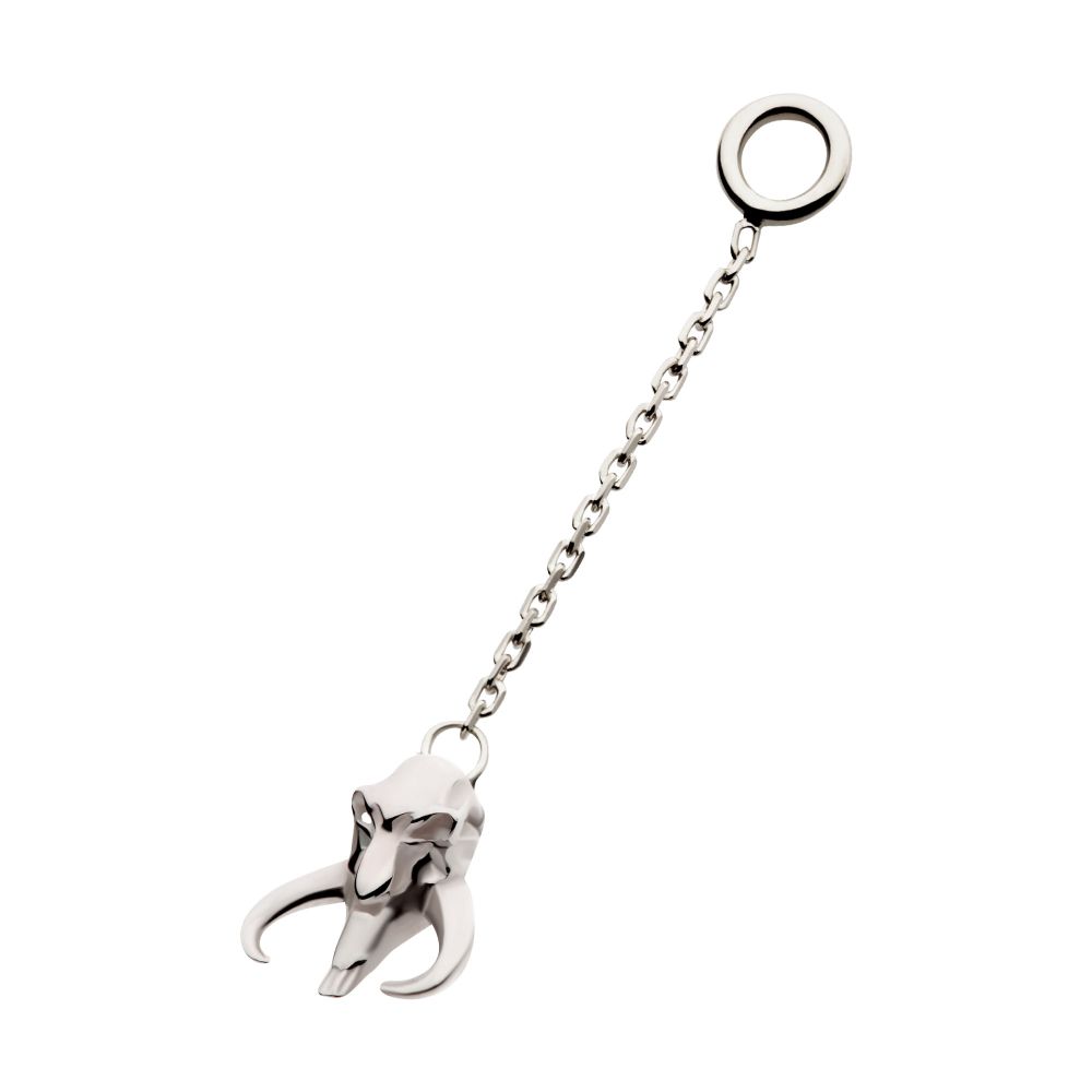 14Kt White Gold Star Wars The Mandalorian Mythosaur Dangle Charm
