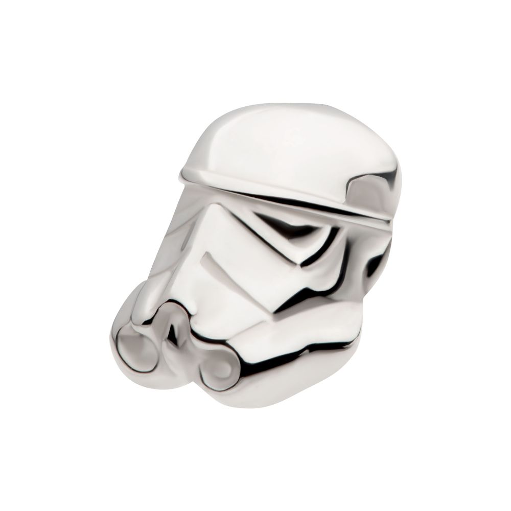 14Kt White Gold Star Wars Storm Trooper Threadless Top
