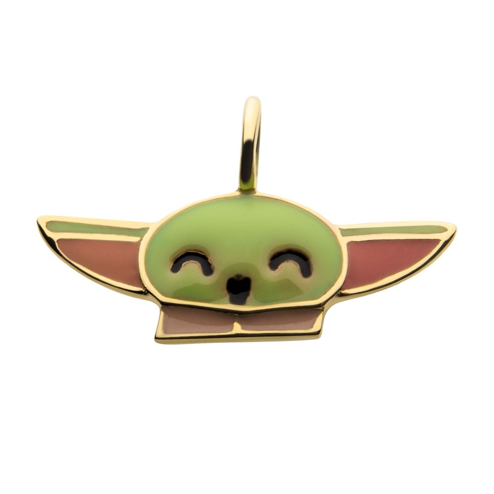 14Kt Gold with Enamel Star Wars Grogu The Child Charm