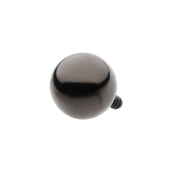 Black PVD Titanium Internally Threaded Ball Top