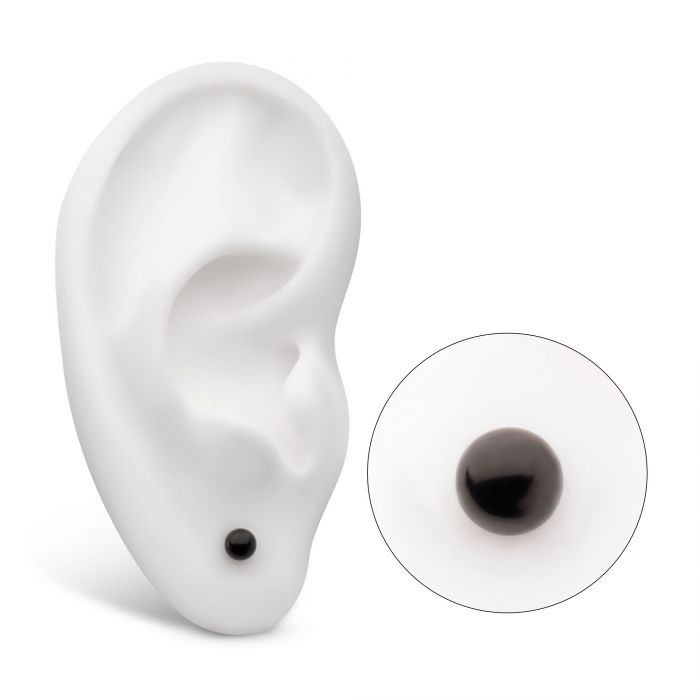 Black PVD Titanium Internally Threaded Ball Top