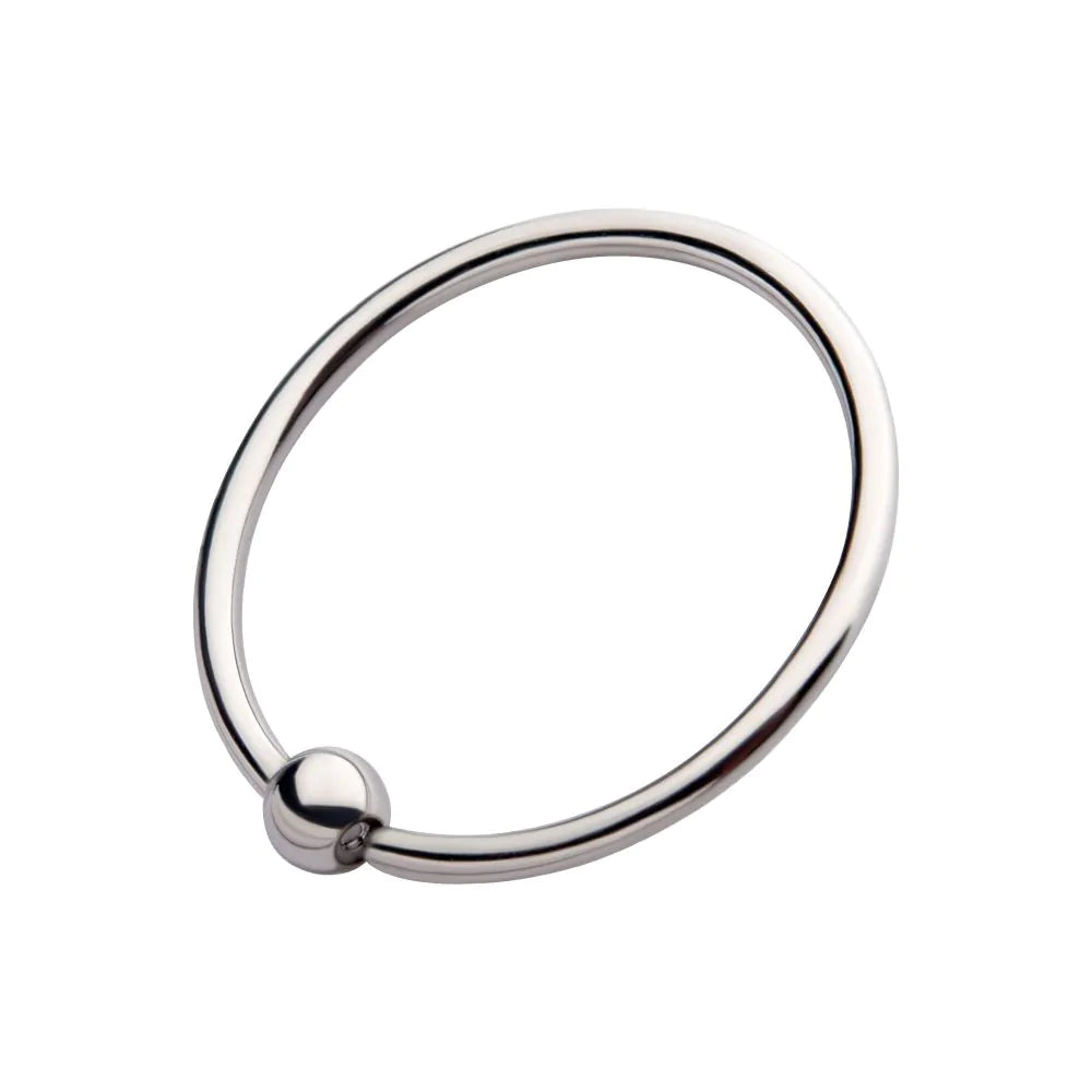 Titanium Captive Bead Ring with Attached Ball