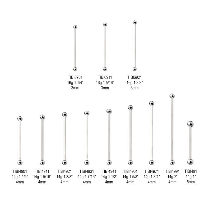 Industrial Barbells Titanium Internally Threaded Industrial Barbells