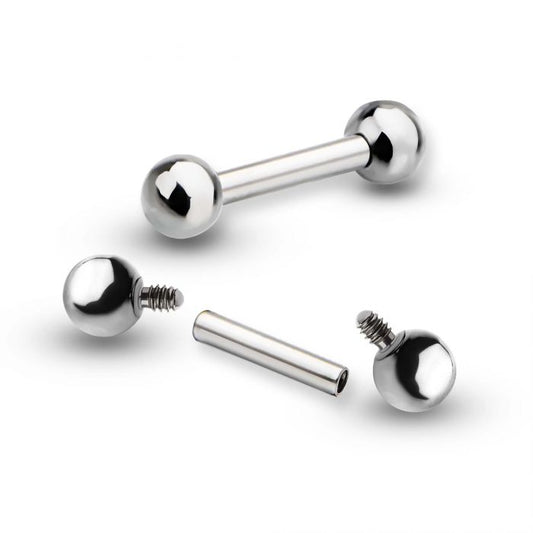 Titanium Internally Threaded Micro BARBELLS