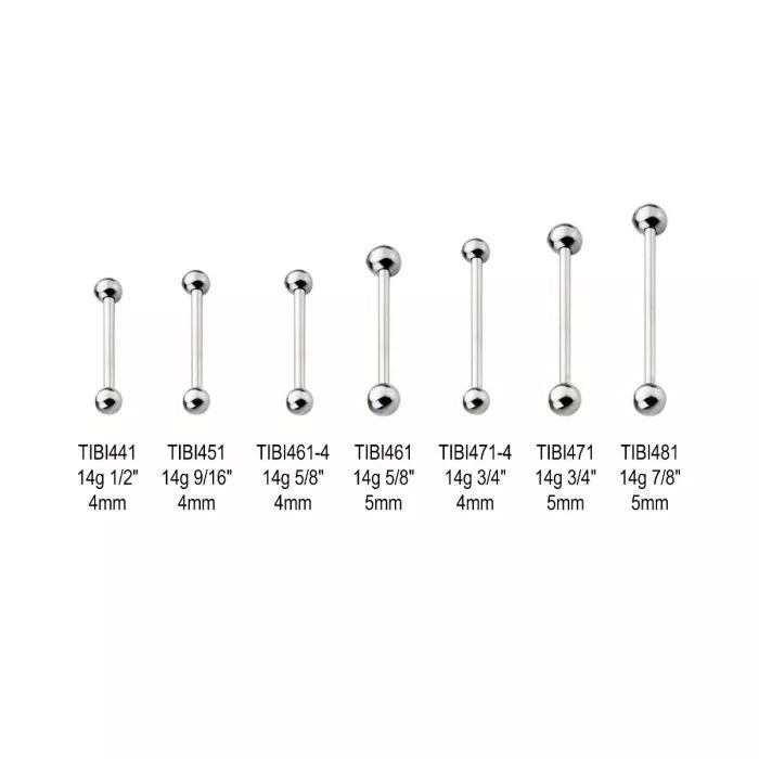 Titanium Internally Threaded Barbells